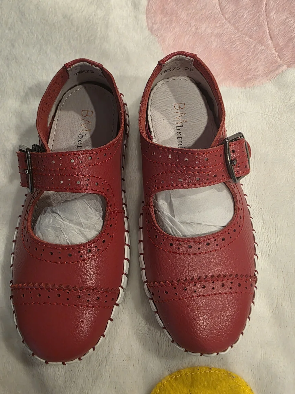 bernie mev. Red Mary Jane Dress Shoes for Kids